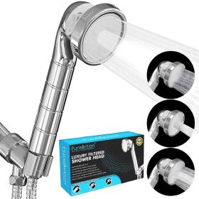 Luxury Filtered Shower Head with Handheld Hose Hard Water Softener High Pressure & Water Saving Showerhead Filter Removes Chlorine & Flouride For Dry