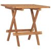 Folding Patio Table 19.7"x19.7"x19.7" Solid Teak Wood