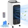 HOMCOM 26" Evaporative Air Cooler with Ice Packs, 3-In-1 Ice Cooling Fan, Portable Swamp Cooler with Water Tank, Timer, 90Â° Oscillating, Remote