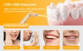 Cordless Water Dental Flosser, 4 Modes 5 Jet Tips Replacement, IPX7 Waterproof