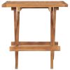 Folding Patio Table 19.7"x19.7"x19.7" Solid Teak Wood