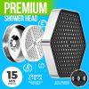 Luxury Filtered Shower Head High Pressure Rain Showerhead with Filter for Chlorine Rust Sediments Water Filter Shower Head with Vitamin C E A SPA Effe