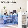 HOMCOM 26" Evaporative Air Cooler with Ice Packs, 3-In-1 Ice Cooling Fan, Portable Swamp Cooler with Water Tank, Timer, 90Â° Oscillating, Remote