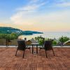 10pcs Interlocking Deck Tiles 11.8" x 11.8", Patio Flooring Outdoor Waterproof, Acacia Wood Tiles All Weather, Floor Tiles for Balcony, Backyard