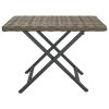 Folding Table Gray 17.7"x13.8"x12.6" Poly Rattan