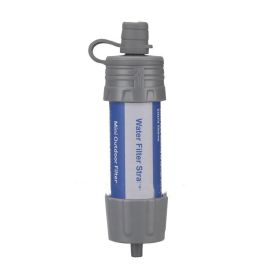Mini Portable Filter With Water Purifier Straw (Color: GREY)